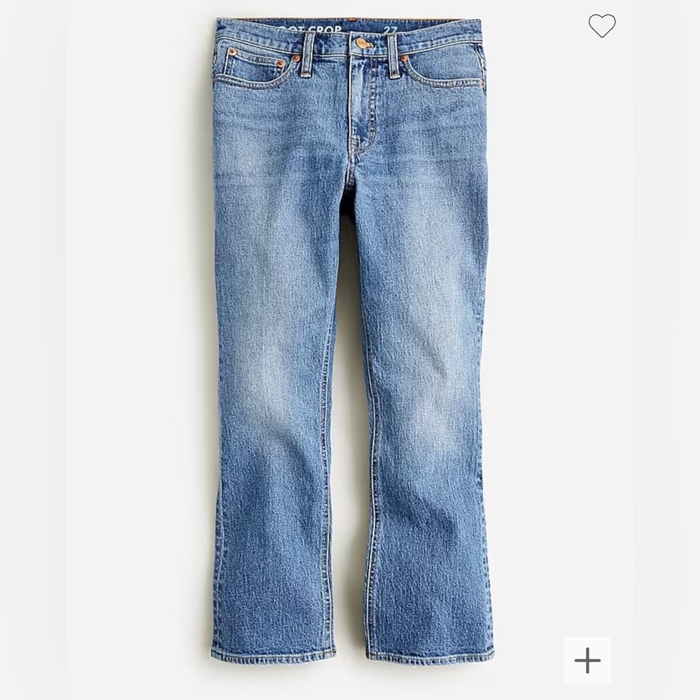 NWT J.Crew 9" demi-boot crop jean in Canopy wash
